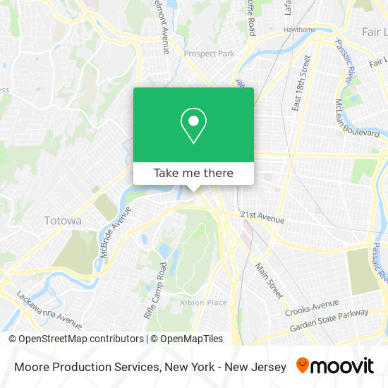 Moore Production Services map