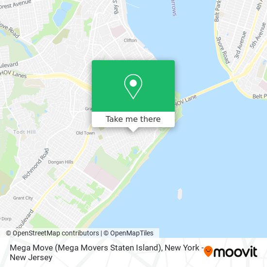 Mapa de Mega Move (Mega Movers Staten Island)