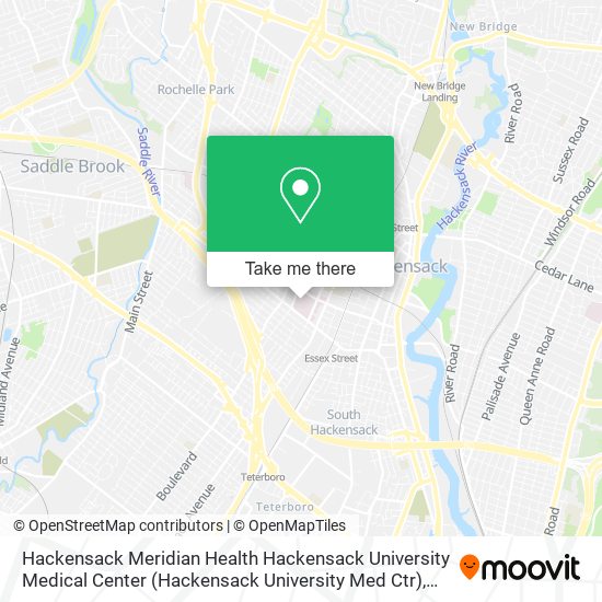 Mapa de Hackensack Meridian Health Hackensack University Medical Center (Hackensack University Med Ctr)