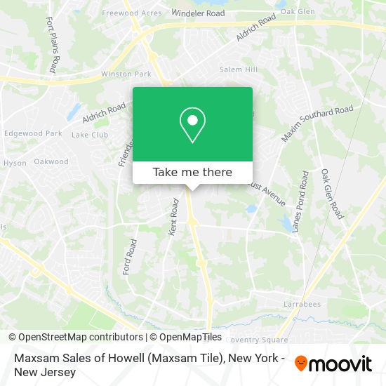 Maxsam Sales of Howell (Maxsam Tile) map