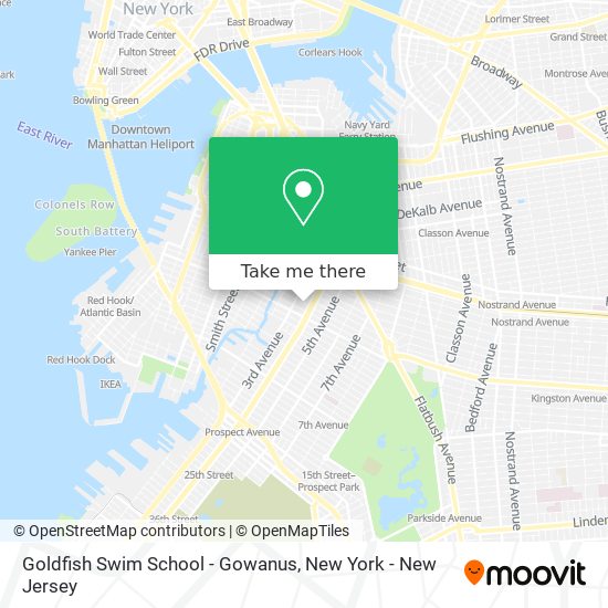 Mapa de Goldfish Swim School - Gowanus