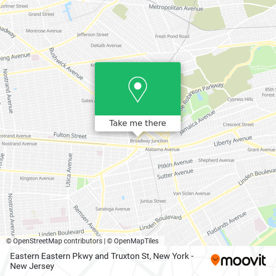 Eastern Eastern Pkwy and Truxton St map