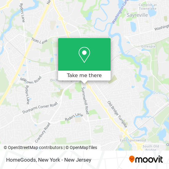 HomeGoods map