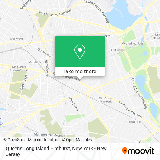 Mapa de Queens Long Island Elmhurst
