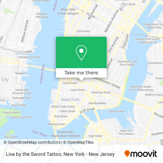 Live by the Sword Tattoo map