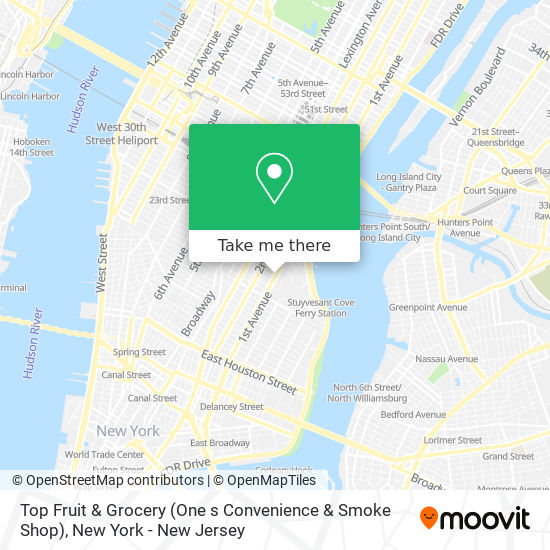 Mapa de Top Fruit & Grocery (One s Convenience & Smoke Shop)