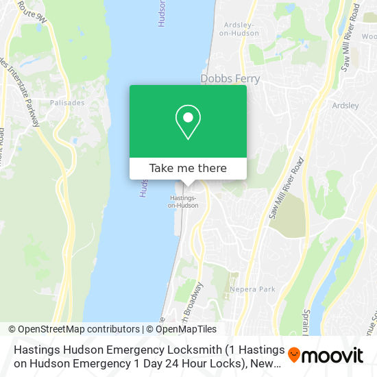 Hastings Hudson Emergency Locksmith (1 Hastings on Hudson Emergency 1 Day 24 Hour Locks) map
