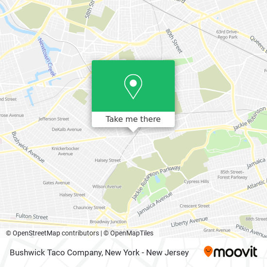 Mapa de Bushwick Taco Company