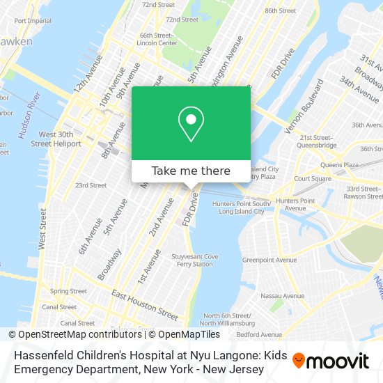 Mapa de Hassenfeld Children's Hospital at Nyu Langone: Kids Emergency Department