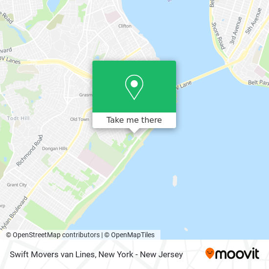 Swift Movers van Lines map