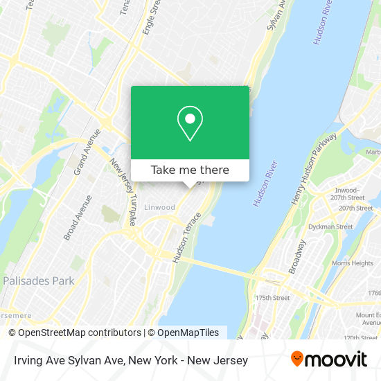Mapa de Irving Ave Sylvan Ave