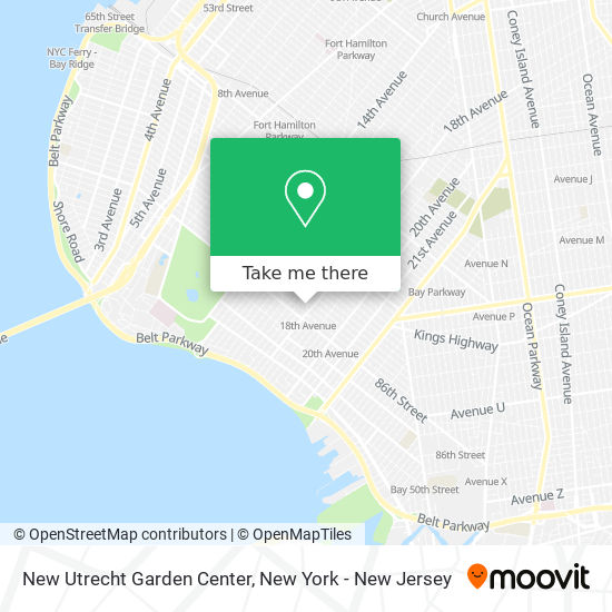 Mapa de New Utrecht Garden Center