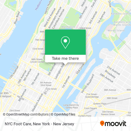 Mapa de NYC Foot Care