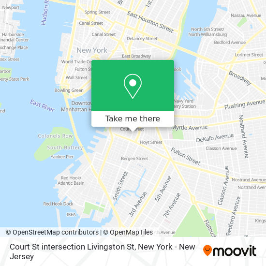Court St intersection Livingston St map
