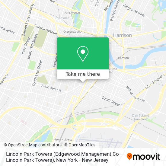 Mapa de Lincoln Park Towers (Edgewood Management Co Lincoln Park Towers)