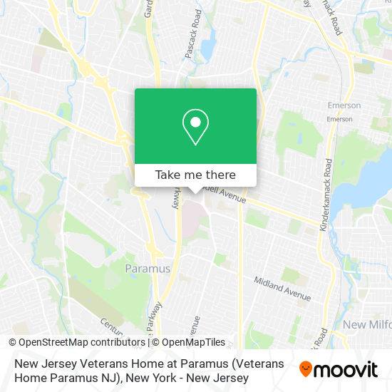 New Jersey Veterans Home at Paramus (Veterans Home Paramus NJ) map