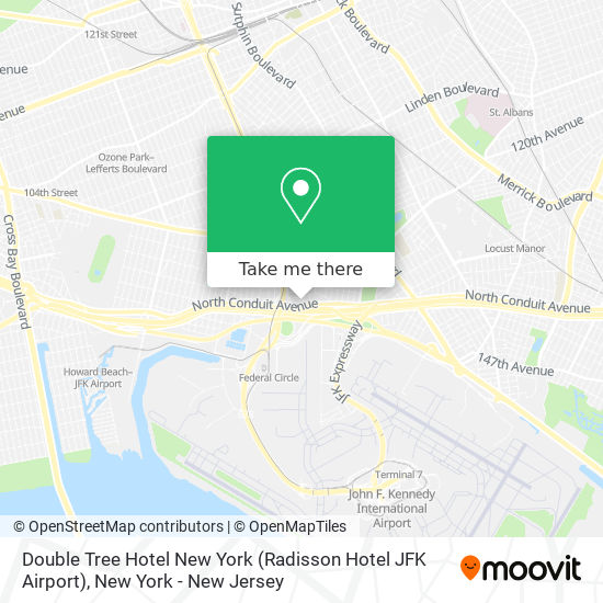 Double Tree Hotel New York (Radisson Hotel JFK Airport) map