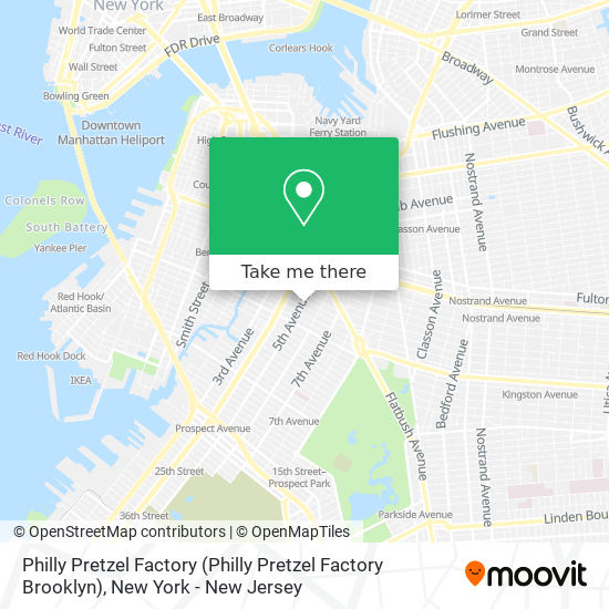 Mapa de Philly Pretzel Factory