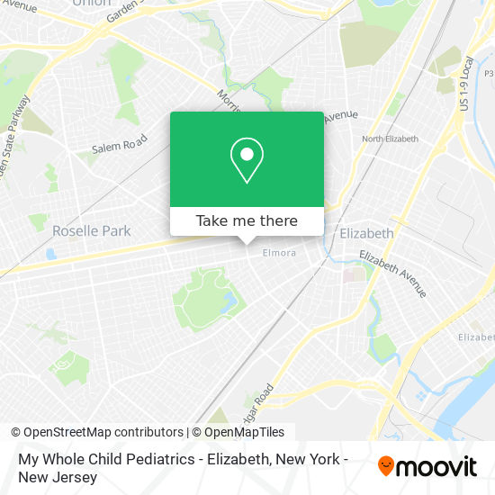 My Whole Child Pediatrics - Elizabeth map