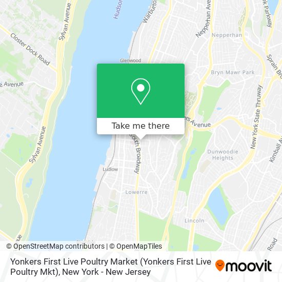 Yonkers First Live Poultry Market map