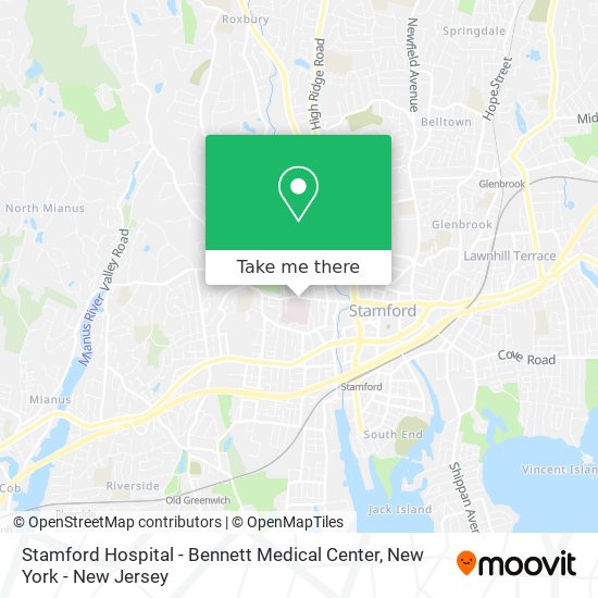 Mapa de Stamford Hospital - Bennett Medical Center