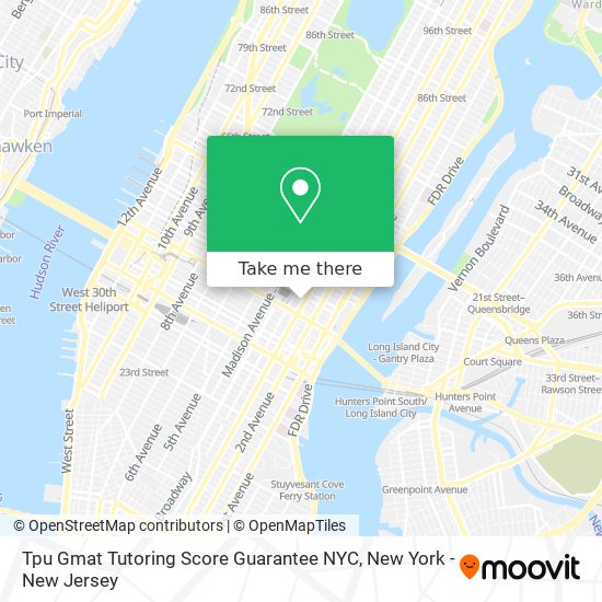 Tpu Gmat Tutoring Score Guarantee NYC map