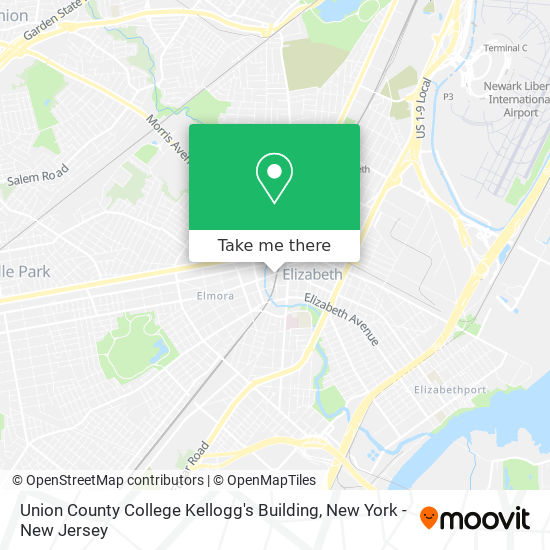 Union County College Kellogg's Building map