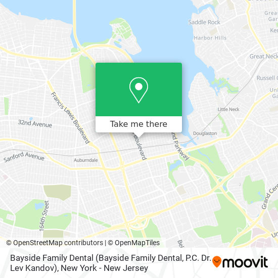Mapa de Bayside Family Dental (Bayside Family Dental, P.C. Dr. Lev Kandov)
