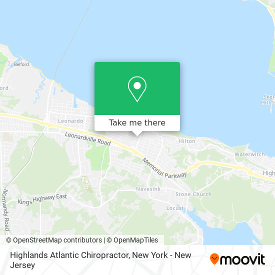 Highlands Atlantic Chiropractor map