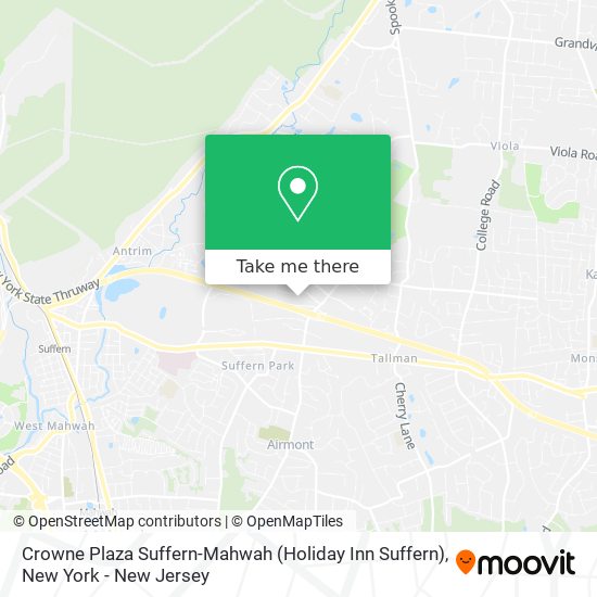 Crowne Plaza Suffern-Mahwah (Holiday Inn Suffern) map
