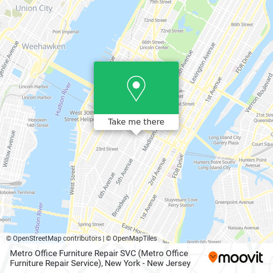 Metro Office Furniture Repair SVC map