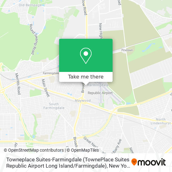 Mapa de Towneplace Suites-Farmingdale (TownePlace Suites Republic Airport Long Island / Farmingdale)