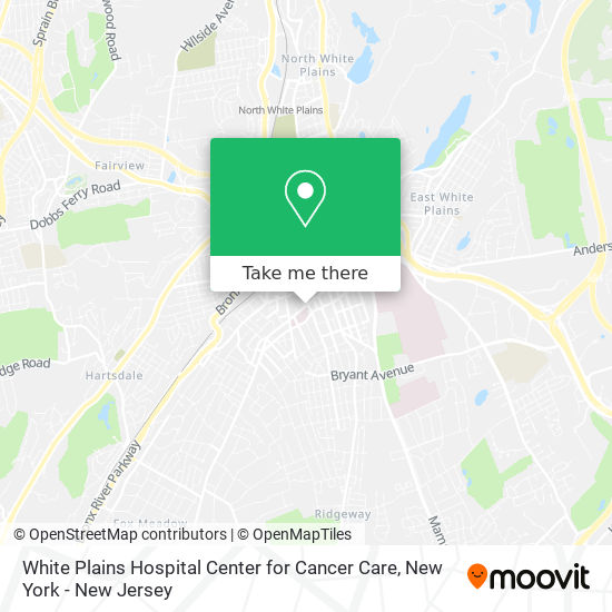 White Plains Hospital Center for Cancer Care map