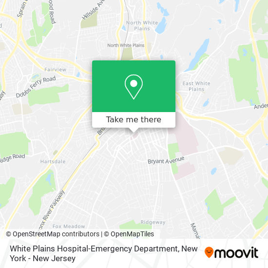 Mapa de White Plains Hospital-Emergency Department