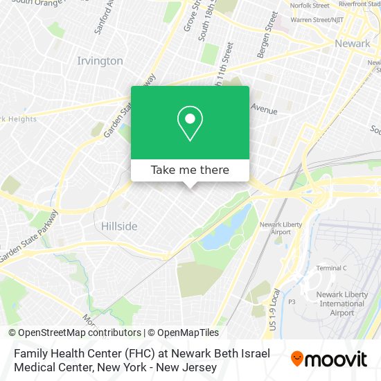 Family Health Center (FHC) at Newark Beth Israel Medical Center map