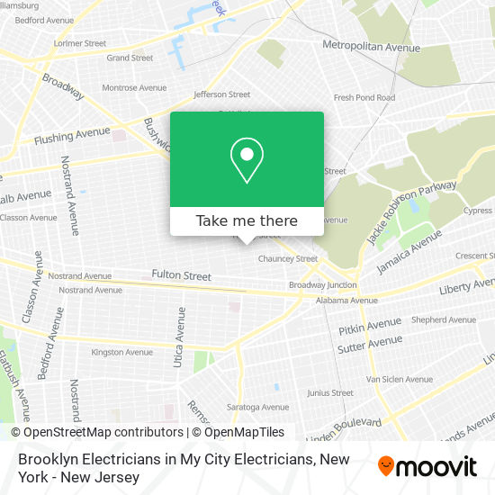 Brooklyn Electricians in My City Electricians map