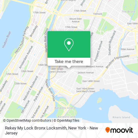 Rekey My Lock Bronx Locksmith map