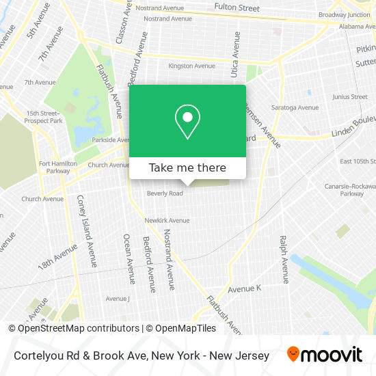 Cortelyou Rd & Brook Ave map