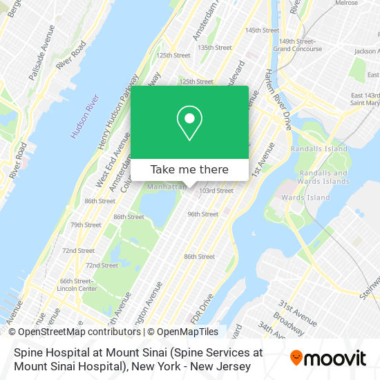 Mapa de Spine Hospital at Mount Sinai