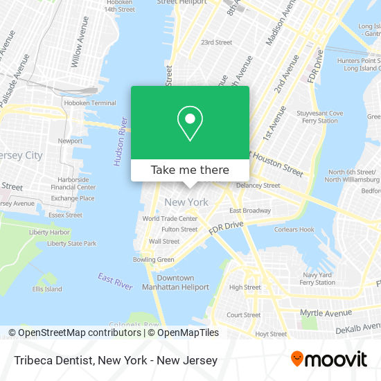 Mapa de Tribeca Dentist