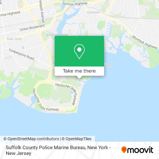 Suffolk County Police Marine Bureau map