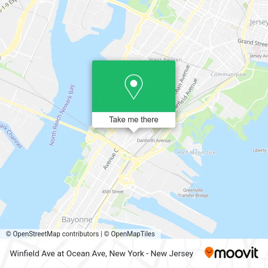 Winfield Ave at Ocean Ave map