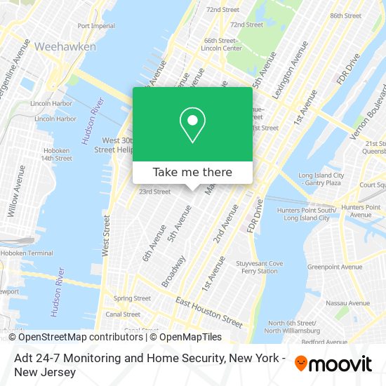 Mapa de Adt 24-7 Monitoring and Home Security
