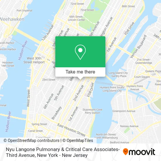 Nyu Langone Pulmonary & Critical Care Associates-Third Avenue map