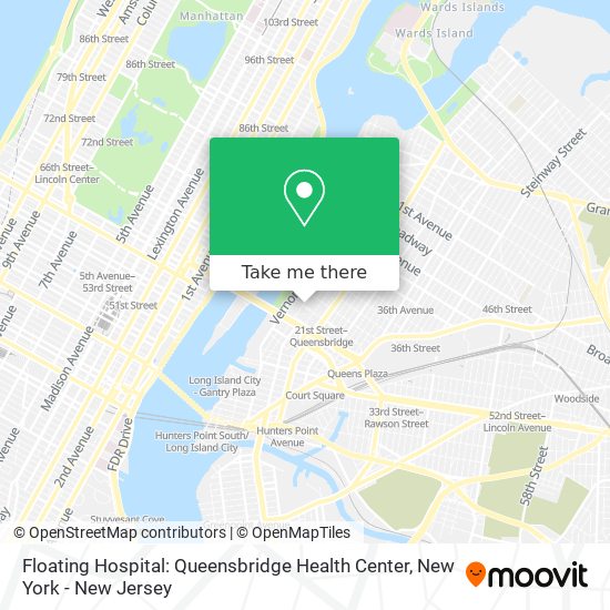 Floating Hospital: Queensbridge Health Center map
