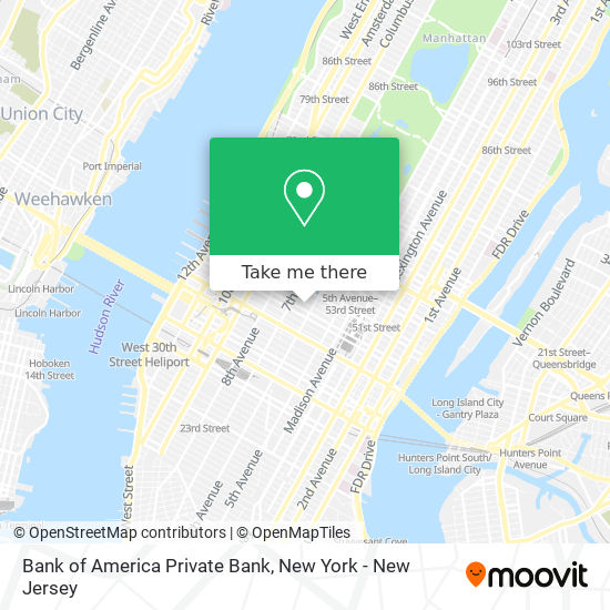 Bank of America Private Bank map