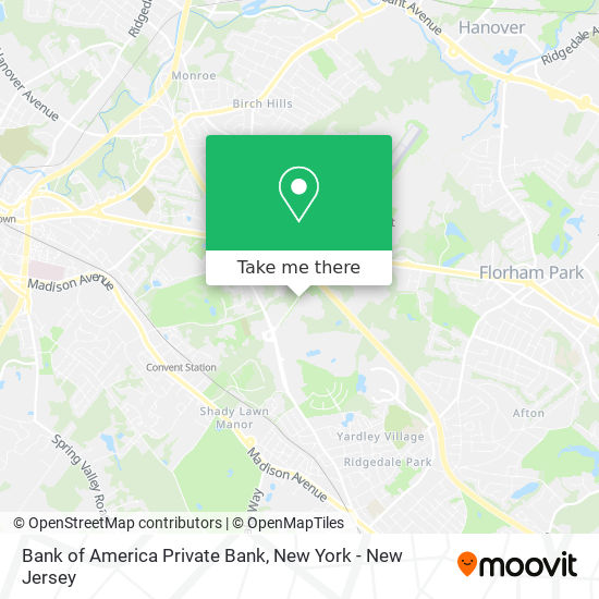 Bank of America Private Bank map