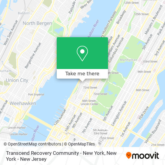 Mapa de Transcend Recovery Community - New York