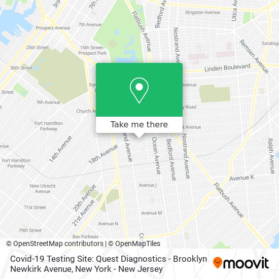 Covid-19 Testing Site: Quest Diagnostics - Brooklyn Newkirk Avenue map