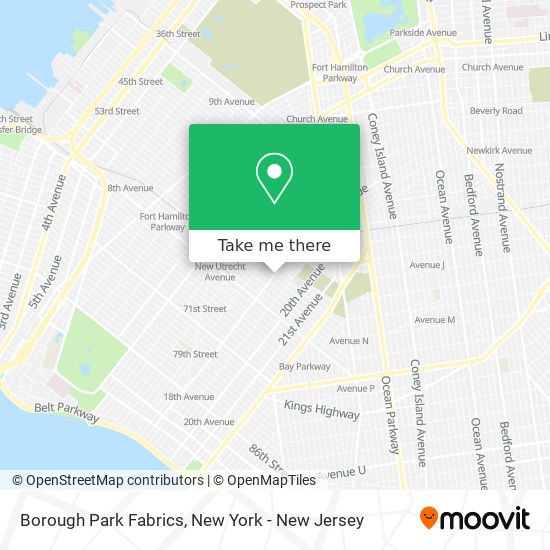 Borough Park Fabrics map